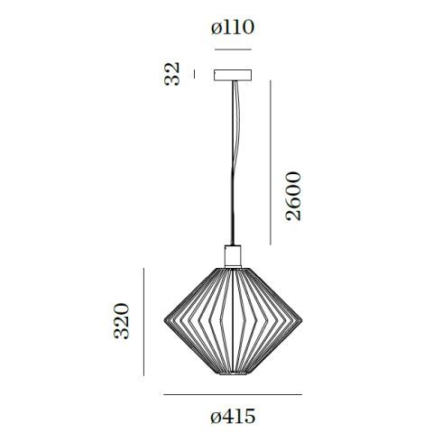 WIRO DIAMOND 1.1 Pendant luminaire, black