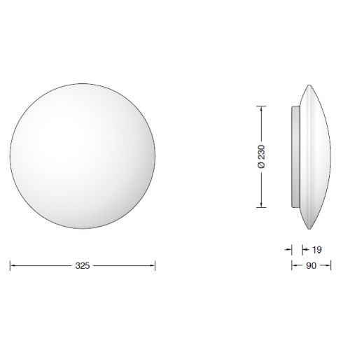 50464K3 - PRIMA LED-Decken-/ Wandleuchte