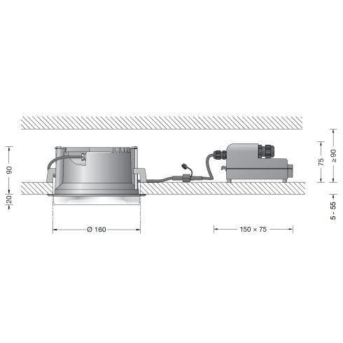24678K4 Deckeneinbauleuchte · Tiefstrahler
