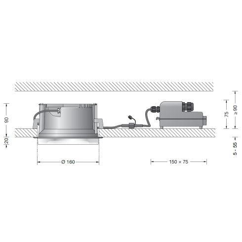 24678K4 Deckeneinbauleuchte · Tiefstrahler