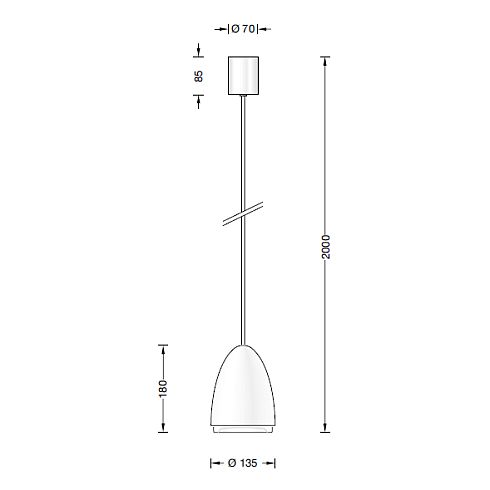 50700.1K3 LED-Pendelleuchte, weiß