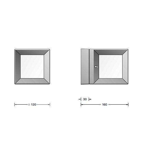 22423A LED-Decken-/ Wand-/ Pfeilerleuchte, silber
