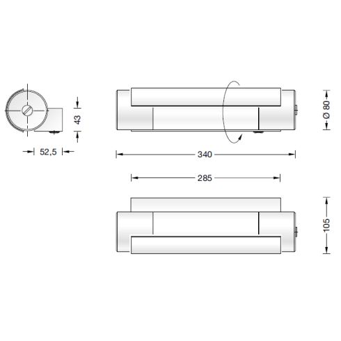 23404.1K3 - VARIATA 1 LED-Wandleuchte, weiß