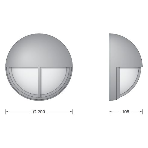 24344 LED-Wandleuchte, grafit