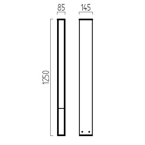 TENDO graphit LED-Pollerleuchte