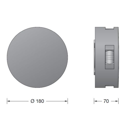 24045AK3 - 4 x 90° Wandleuchte, silber