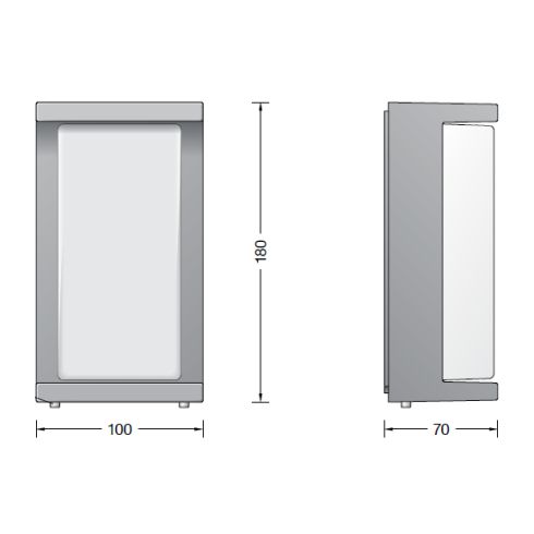 24341AK3 Wandleuchte, silber