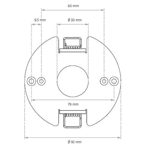 Montagering für Hohlraumeinbau Zubehör für nimbus LED-Leuchten
