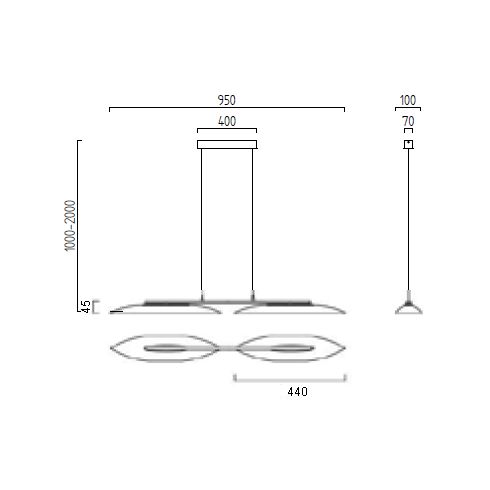 SALLY easy-lift LED-Pendelleuchte