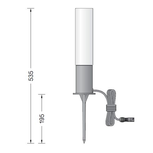 55018K3 - BEGA Plug & Play 48V Ortsveränderliche Gartenleuchte, grafit