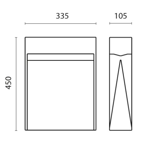 CONCRETE 450 two-side LED-Pollerleuchte