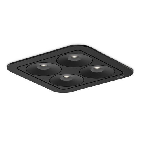 Q Four IN 40° 3000K Deckeneinbauleuchte · Downlight, schwarz