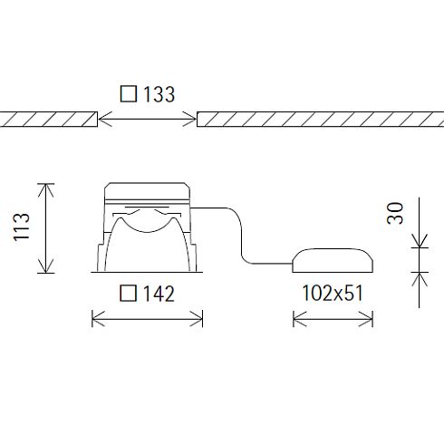 35001.000 QUINTESSENCE Deckeneinbau-Downlight