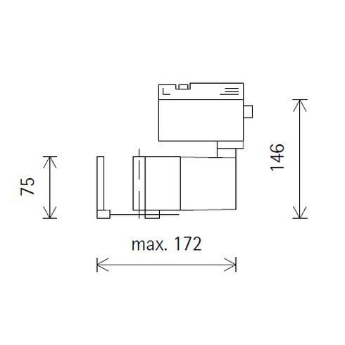 73302.000 POLLUX schwarz LED-Konturenstrahler für ERCO-3-Ph.-System