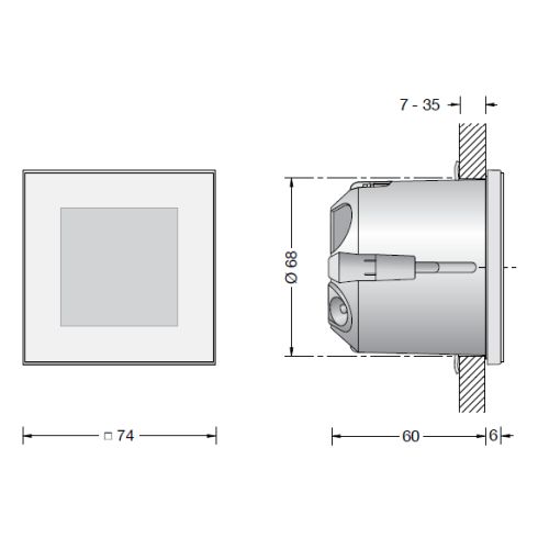 50285.1K3 - ACCENTA LED-Wandeinbauleuchte, weiß