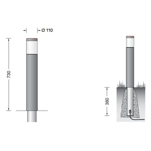 84310AK3 Garten- und Wegeleuchte, silber