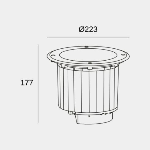 GEA COB LED ROUND Ø 223 Bodeneinbauleuchte