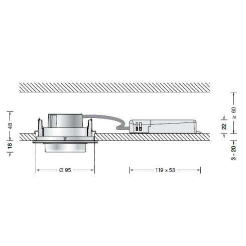 50714.1K27 ACCENTA VARIO weiß LED-Deckeneinbau-Tiefstrahler