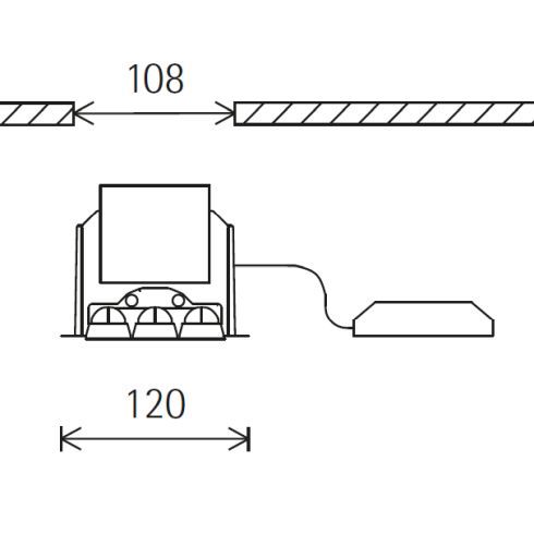 86727.000 COMPAR LINEAR wallwash Linsenwandfluter mit schwarzem Abblendraster