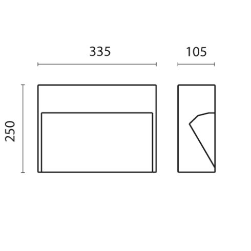 CONCRETE 250 one-side LED-Pollerleuchte