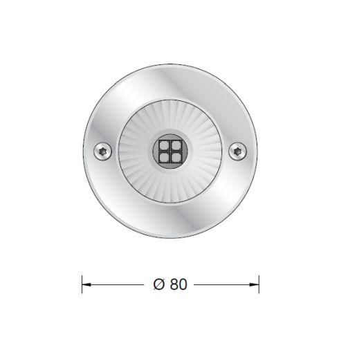 55822K3 LED-Kompakttiefstrahler, edelstahl