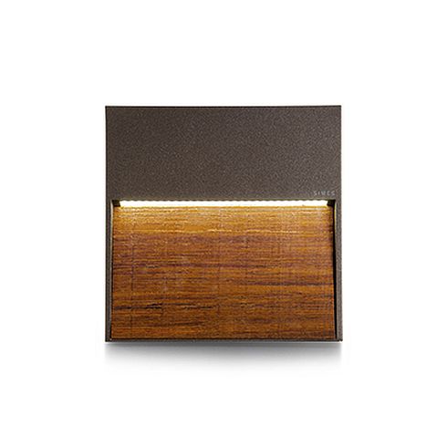 SKILL WOOD SQUARE 200 bronze LED-Wandanbauleuchte