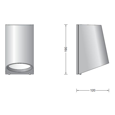 24502K3 LED-Wandleuchte, grafit