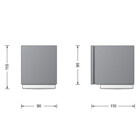 33405K3 LED-Wandleuchte, grafit