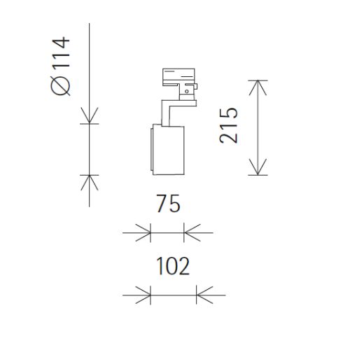 71675.000 PARSCAN silber LED-Fluter für ERCO-3-Ph.-System