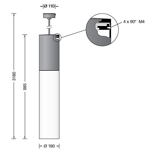 24508K3 LED-Pendelleuchte