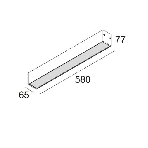 B-LINER 6522 IP Deckenanbauleuchte, weiß