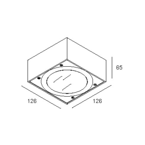 VISION S OUT LED LED-Wandleuchte, aluminiumgrau