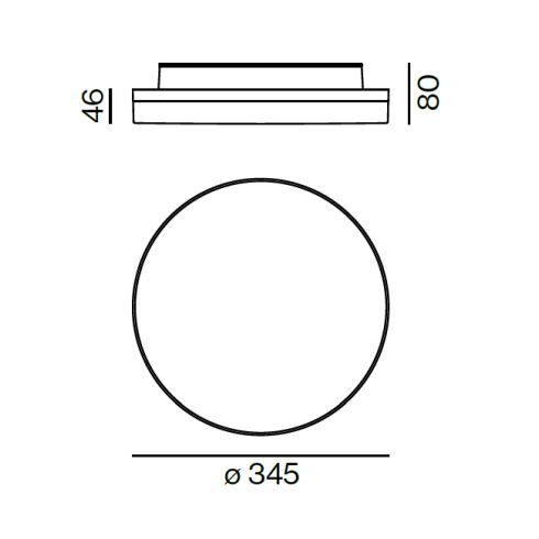 SONO 350 IP54 SURFACE Decken-/ Wandanbauleuchte