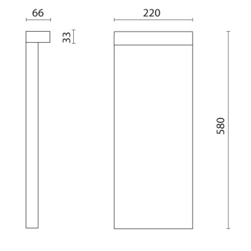 MINILOOK WOOD 580 weiß LED-Pollerleuchte