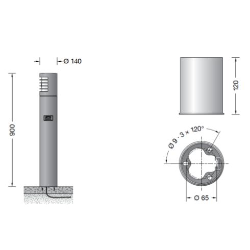 85058AK3 Garten- und Wegeleuchte mit Sensor, silber