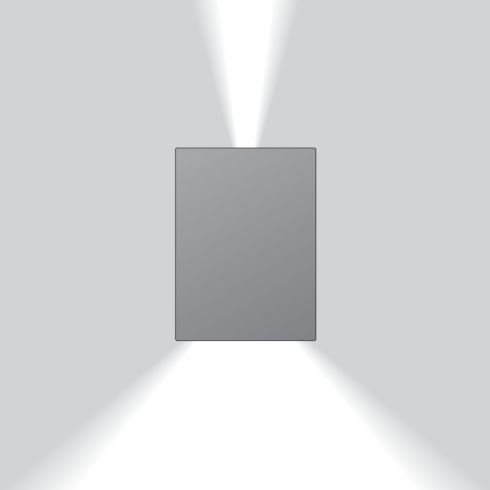 24088AK3 - 15° + 90° Wandleuchte, silber