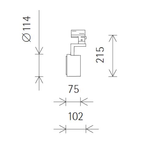 71649.000 PARSCAN schwarz LED-Fluter für ERCO-3-Ph.-System