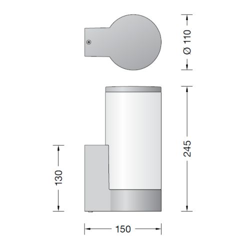24849AK3 LED-Wandleuchte, silber