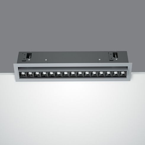 Laser Blade Adjustable - 15 LED-Deckeneinbauleuchte, grau-schwarz