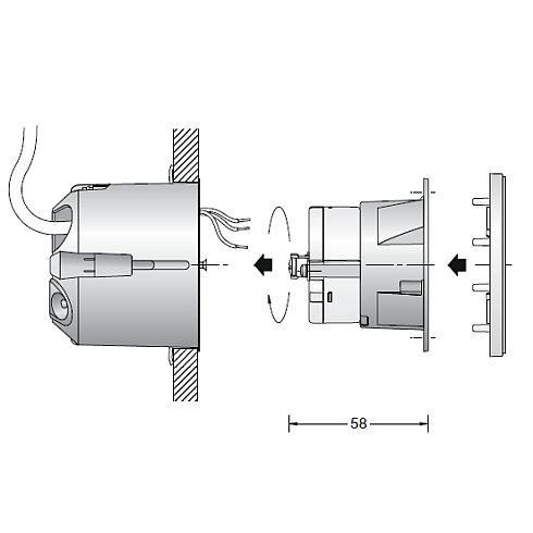 50284.2K3 - ACCENTA LED-Wandeinbauleuchte, edelstahl