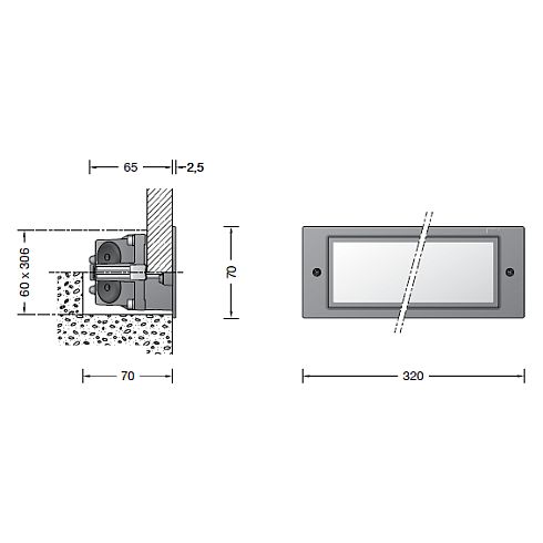 33168K3 Wandeinbauleuchte, grafit