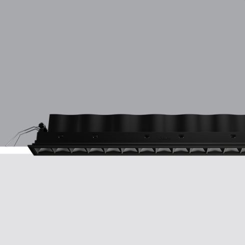 Laser Blade Frame High Contrast - 15 LED-Deckeneinbauleuchte, schwarz