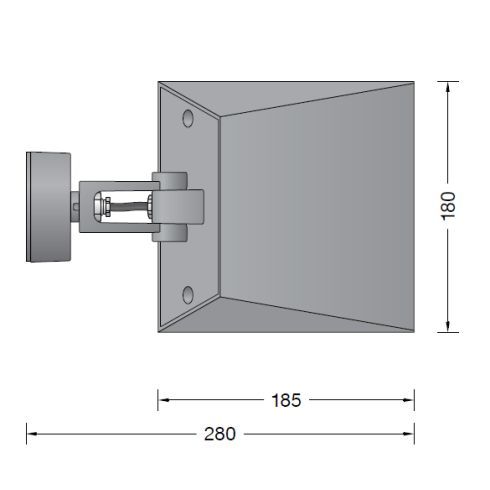 84256K4 LED-Flächenstrahler mit Montagedose, grafit