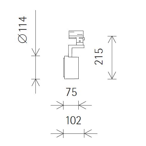 71677.000 PARSCAN silber LED-Strahler für ERCO-3-Ph.-System