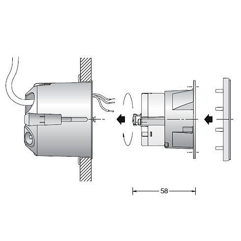 50285.2K3 - ACCENTA LED-Wandeinbauleuchte, edelstahl