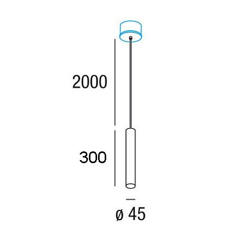 TULA MICRO 300 LED-Pendelleuchte, weiß