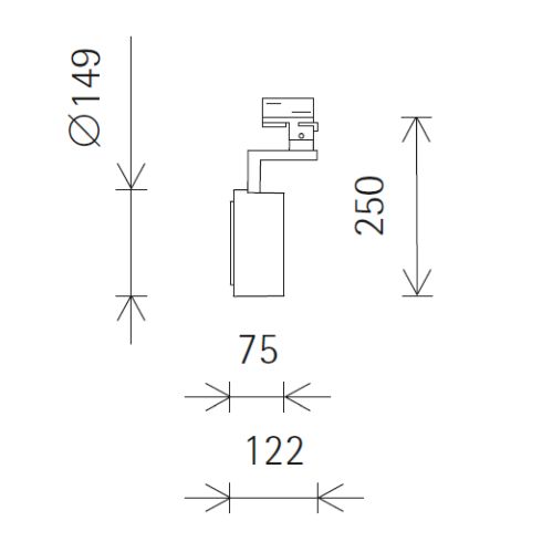71701.000 PARSCAN weiß LED-Strahler für ERCO-3-Ph.-System