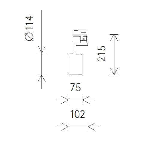 71679.000 PARSCAN silber LED-Linsenwandfluter für ERCO-3-Ph.-System