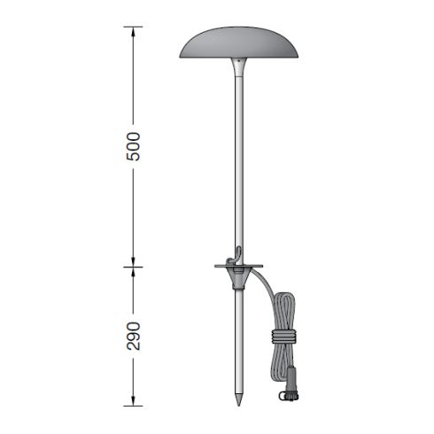 84859K3 - BEGA UniLink Ortsveränderliche Gartenleuchte, grafit