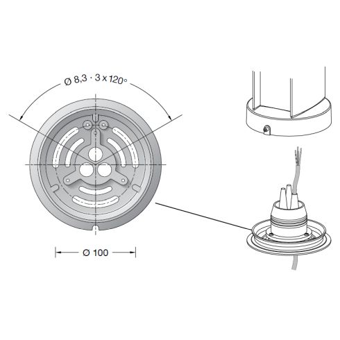 Anschlusssäule 71253 mit 2 Schutzkontaktsteckdosen